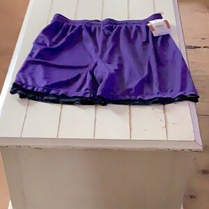 Mens new purple and black nylon reversible shorts with tags